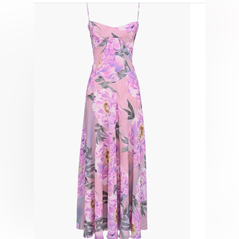 House of CB Pink and Purple Serene Floral Sundress Wedding - Picture 4 of 6